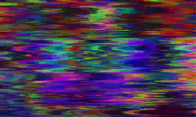 Aufkleber - Glitch camera effect. Retro VHS background. Old video template. No signal. Static TV noise, bad TV signal. Vector illustration.