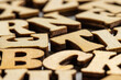 © Hasim Ramle - close up macro shot of random wooden letters.