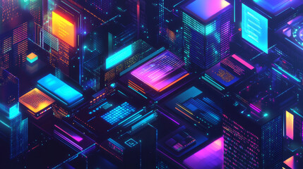 Wall Mural - software, web development, programming concept. abstract programming language and program code on sc