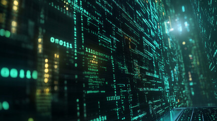 Wall Mural - software, web development, programming concept. abstract programming language and program code on sc