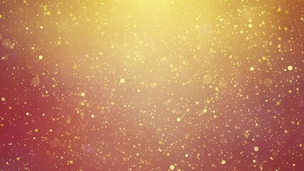 Wall Mural - Mesmerizing golden particles glimmering and floating against a warm gradient background of yellow and red hues - subtle movement, magical ambiance and ethereal beauty