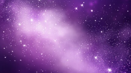 Wall Mural - Purple Starry Night Sky Background