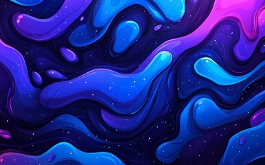 Wall Mural - Space filled with stardust and twinkling stars. Realistic cosmos with colorful nebulae and the Milky Way. A blue galaxy serves as the background. Stunning outer space. Boundless universe. Modern
