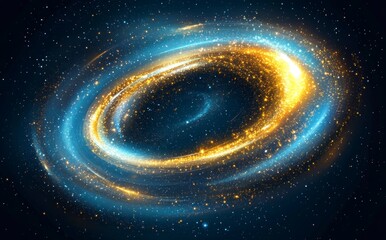 Wall Mural - A modern illustration featuring a spiral galaxy template with a realistic and transparent background effect.