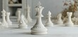 © Angelina - A detailed view of a wooden chess king positioned on a chessboard, embodying strategy and leadership within a game of strategy.