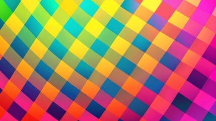 An abstract pattern of colorful squares.