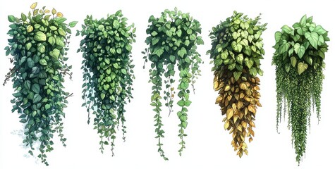 tropical liana plants. vines or lianas branch out, forming forest creepers in the jungle.