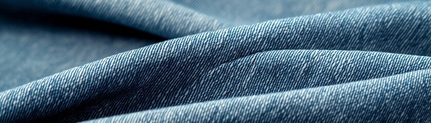 Close-up of textured denim fabric.