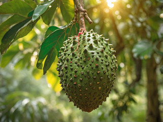 Wall Mural - Soursop Hanging on a Tree