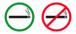 © afiatun - no smoking area and smoking area sign