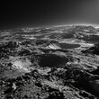 © Machita - Low angle shot of a barren moon landscape with rocky terrain and vast craters , galaxy, rocky terrain, natural wonder