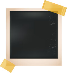 Wall Mural - a black and white photo with a yellow border