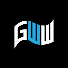 Wall Mural - GWW logo design, GWW simple and modern logo. GWW luxurious alphabet design