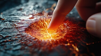 Poster - Essence of lava interaction a creative exploration in digital art and science