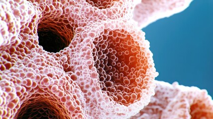 Poster - Microorganism structure nature science image close-up view biological texture