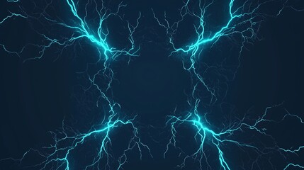 Wall Mural - electric energy lines emanating from a central point, creating radiating arcs that are both sharp an