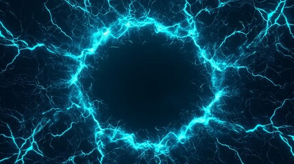 Wall Mural - electric energy lines emanating from a central point, creating radiating arcs that are both sharp an