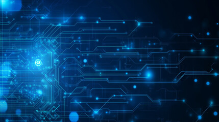 ai chip background on technology blue background. circuit board. ai tech bg. semiconductor or cpu pr