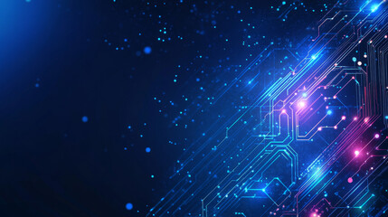 ai chip background on technology blue background. circuit board. ai tech bg. semiconductor or cpu pr