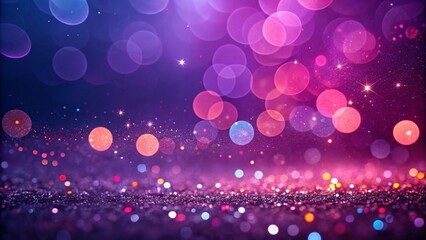 Wall Mural - Blurred empty theater stage with fun colourful spotlights, abstract image of concert lighting illumination background. Concert stage with effect LED lighting spotlights performance  wallpaper