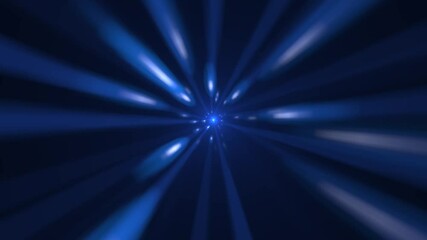 Wall Mural - Loopable blue light tunnel animation at 4K resolution