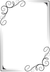 Wall Mural - a black frame with a white background