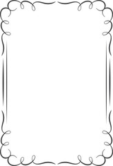 Wall Mural - a black frame with a white background
