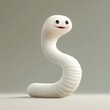 © Vlad - Worm Character. Cute Earthworm Cartoon Character in Funny Nature Illustration