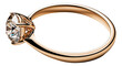© OMD - PNG Gold ring with a large round diamond solitaire