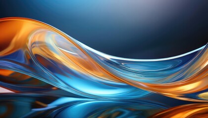 Wall Mural - Abstract Swirling glass Wave 