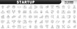 © tutti_frutti - Big set of startup related line icons. Launch, rocket, project, development etc. Editable stroke