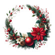 © MI - Christmas Wreath Festive Decoration isolated on a white background.