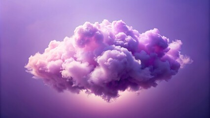 Wall Mural - fluffy purple cloud in clear sky with shades of violet and sunlight , fluffy, purple, cloud, clear s