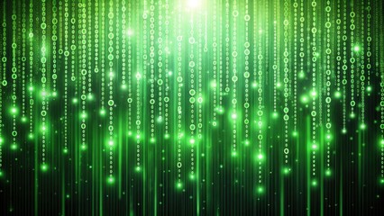 Abstract background of green binary code streaming, technology, coding, programming, digital, futuristic, data