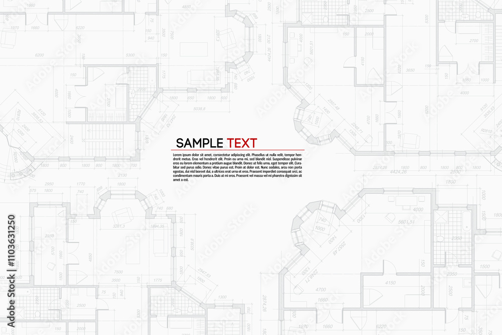 Architectural background. Building construct plan. Interior design ...