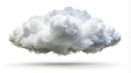 Wall Mural - isolated soft cloud floating in white background, rendering, cloud, soft, isolated, white, backgroun