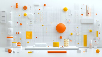 Leinwandbilder - This captivating 3D depicts the abstract visual concept of data mining analysis  It showcases the intricate process of extracting valuable insights and information from complex data sources