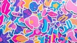 Abstract Colorful Stickers Bright Pattern Design