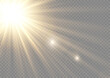 © ANATOLII - Lights flare, star flash light, white sun rays, png. Realistic sun rays. Sun ray glow abstract shine light effect starburst beam sunshine glowing isolated image.