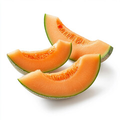 Wall Mural - slices of melon on white