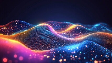 Fototapete - Minimalistic vector background with soft gradients and abstract shapes, perfect for text overlay and versatile design use