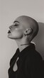 © EugeneART - Beautiful stylish bald girl.