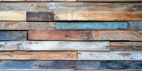 Wall Mural - Background or texture featuring wooden planks offers a rustic and natural aesthetic, enhancing the visual appeal with its earthy tones and patterns typical of timber surfaces.