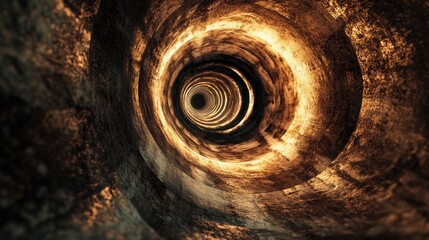 Wall Mural - a mesmerizing tunnel represents the idea of a vortex, drawing viewers into its captivating depths wi