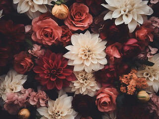 Wall Mural - Vintage style flower background with a soft effect