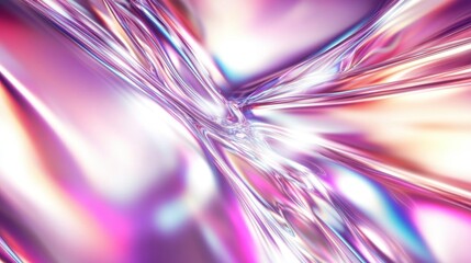 Wall Mural - Abstract Vibrant Holographic Background with Dynamic Lines