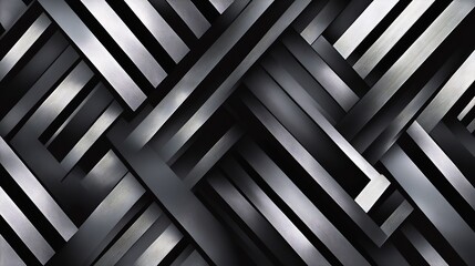 Wall Mural - Abstract Metallic Intertwined Lines: A Study in Grey and Black