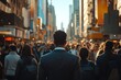 © Imagentive - Back View Anonymous Man in Metropolis Crowd