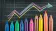 © PARAMETH - A line graph on a simple chalkboard, drawn with pastel crayons