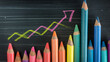 © PARAMETH - A line graph on a simple chalkboard, drawn with pastel crayons